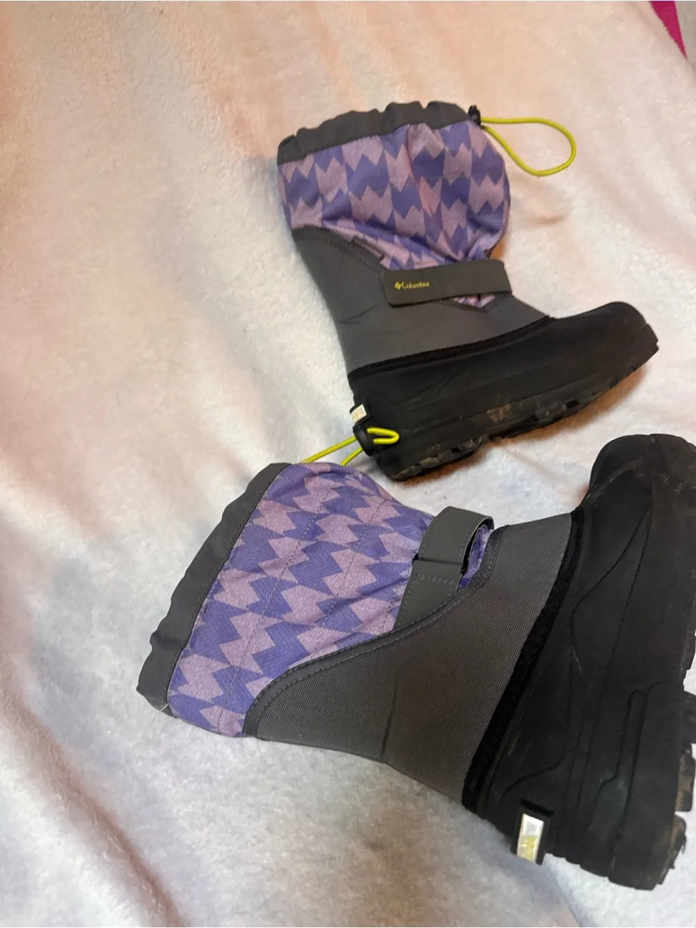 Columbia Kids Purple and Gray Insulated Snow Boots size 3